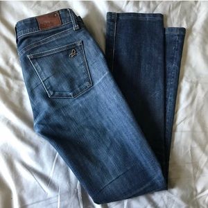 DL1961 25 Grace High Rise Straight Blue Jeans
